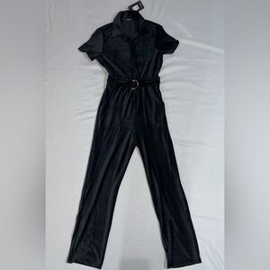 Fashion Nova Elegant Black Belted Jumpsuit